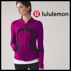 Lululemon Find Your Bliss Jacket Black / Regal Plum